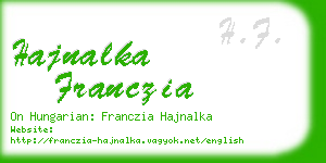 hajnalka franczia business card